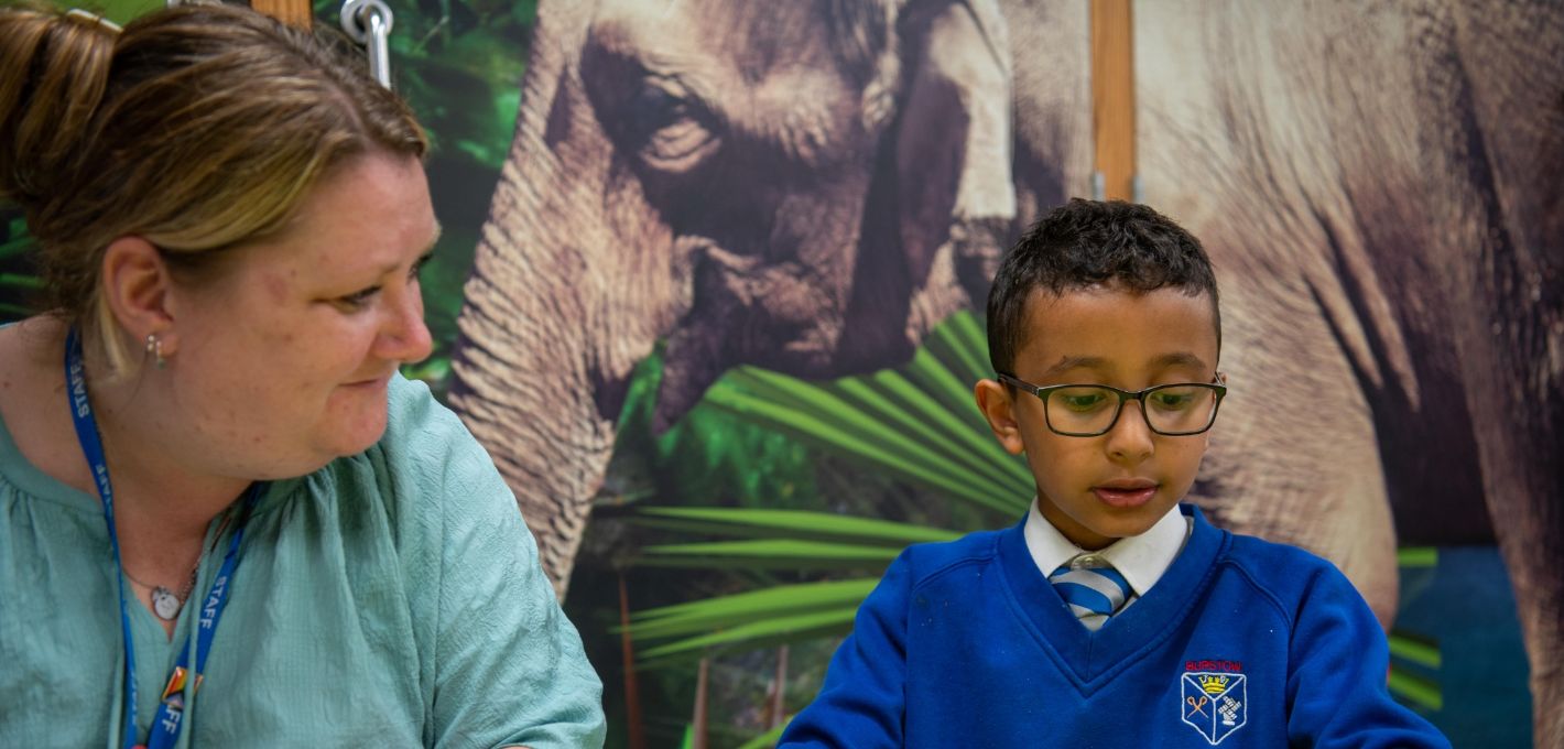 Pupils at Burstow Primary School